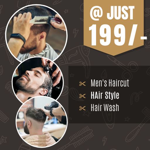 @199/-: Men Hair Cut / Hair Wash / Hair Styling